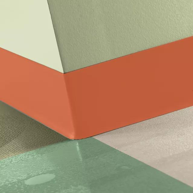 Tarkett / Johnsonite Tightlock Resilient Wall Base #62 Tangerine Tango 6 3/8" x 75' Roll by 1/8" Cove (with Toe)