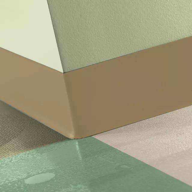 Tarkett / Johnsonite Tightlock Resilient Wall Base #67 Old Gold 6 3/8" x 4' Pieces by 1/8" Cove (with Toe)