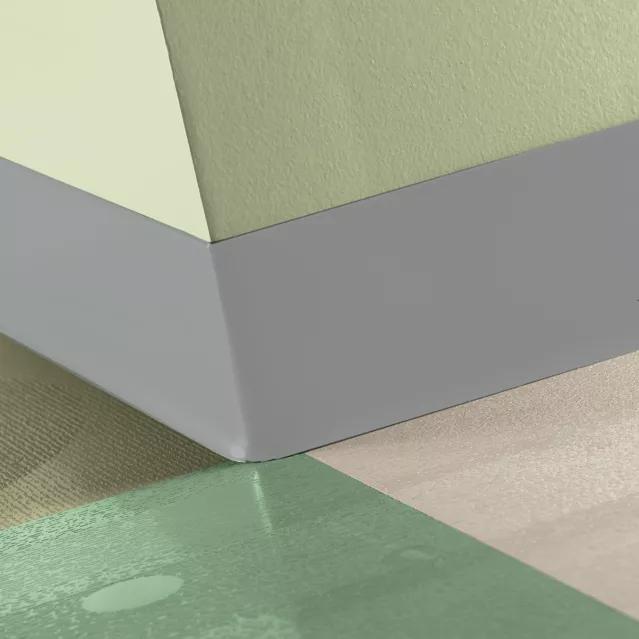 Tarkett / Johnsonite Tightlock Resilient Wall Base #TA5 Colonial Grey 6 3/8" x 4' Pieces by 1/8" Cove (with Toe)
