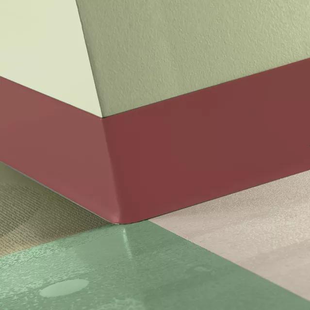 Tarkett / Johnsonite Tightlock Resilient Wall Base #VL7 Sailor Red 6 3/8" x 4' Pieces by 1/8" Cove (with Toe)