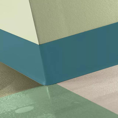 Tarkett / Johnsonite Tightlock Resilient Wall Base #VM5 Dream Teal 6 3/8" x 4' Pieces by 1/8" Cove (with Toe)