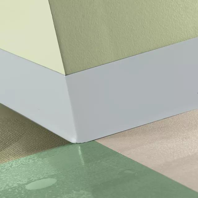 Tarkett / Johnsonite Tightlock Resilient Wall Base #VN1 White Slipper 6 3/8" x 75' Roll by 1/8" Cove (with Toe)