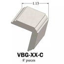 Tarkett / Johnsonite Millwork Corner Guard 1 01 Snow White (Partial Piece - Sample)