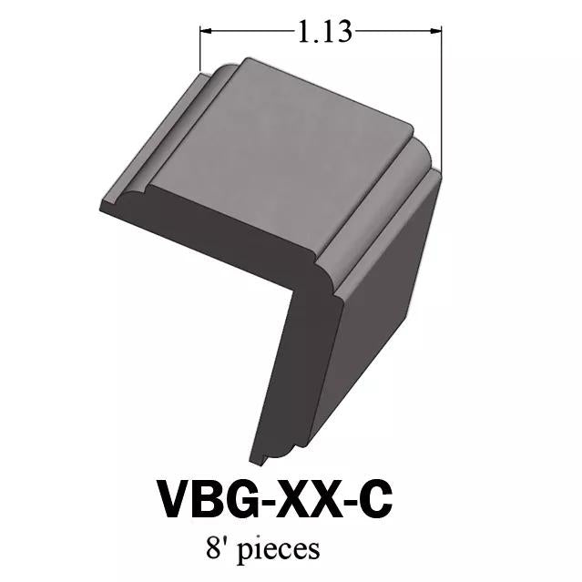 Tarkett / Johnsonite Millwork Corner Guard 1 1/4" x 8' by 1/4" 167 Fudge – product image showing size, style, and brand details.