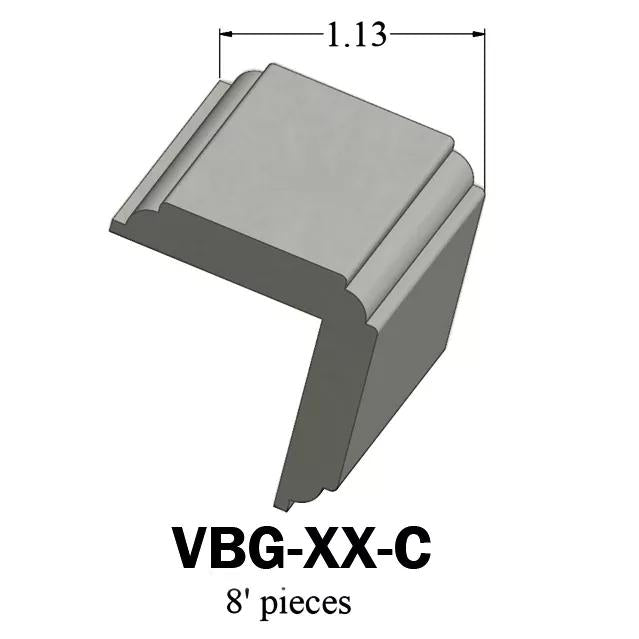 Tarkett / Johnsonite Millwork Corner Guard 1 1/4" x 8' by 1/4" 179 Steel – product image showing size, style, and brand details.