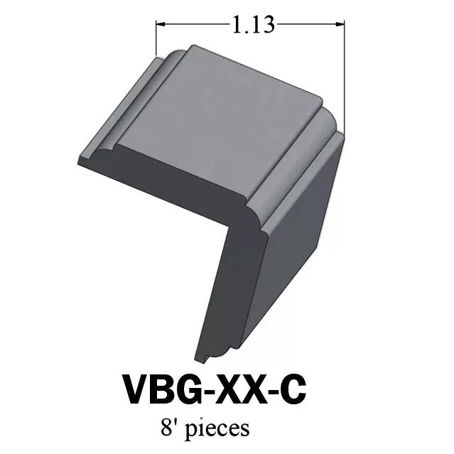 Tarkett / Johnsonite Millwork Corner Guard 1 1/4" x 8' by 1/4" 72 Harbour – product image showing size, style, and brand details.