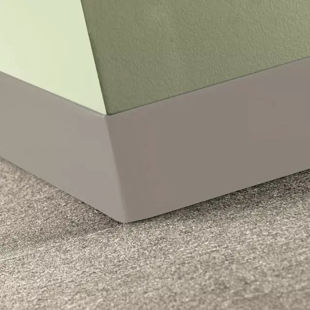 Tarkett Baseworks 2 1/2 inch Thermoset Rubber Wall Base Type TS 121 Cement 2.5 inch x 120' Roll by 0.125 inch Straight (Toeless)