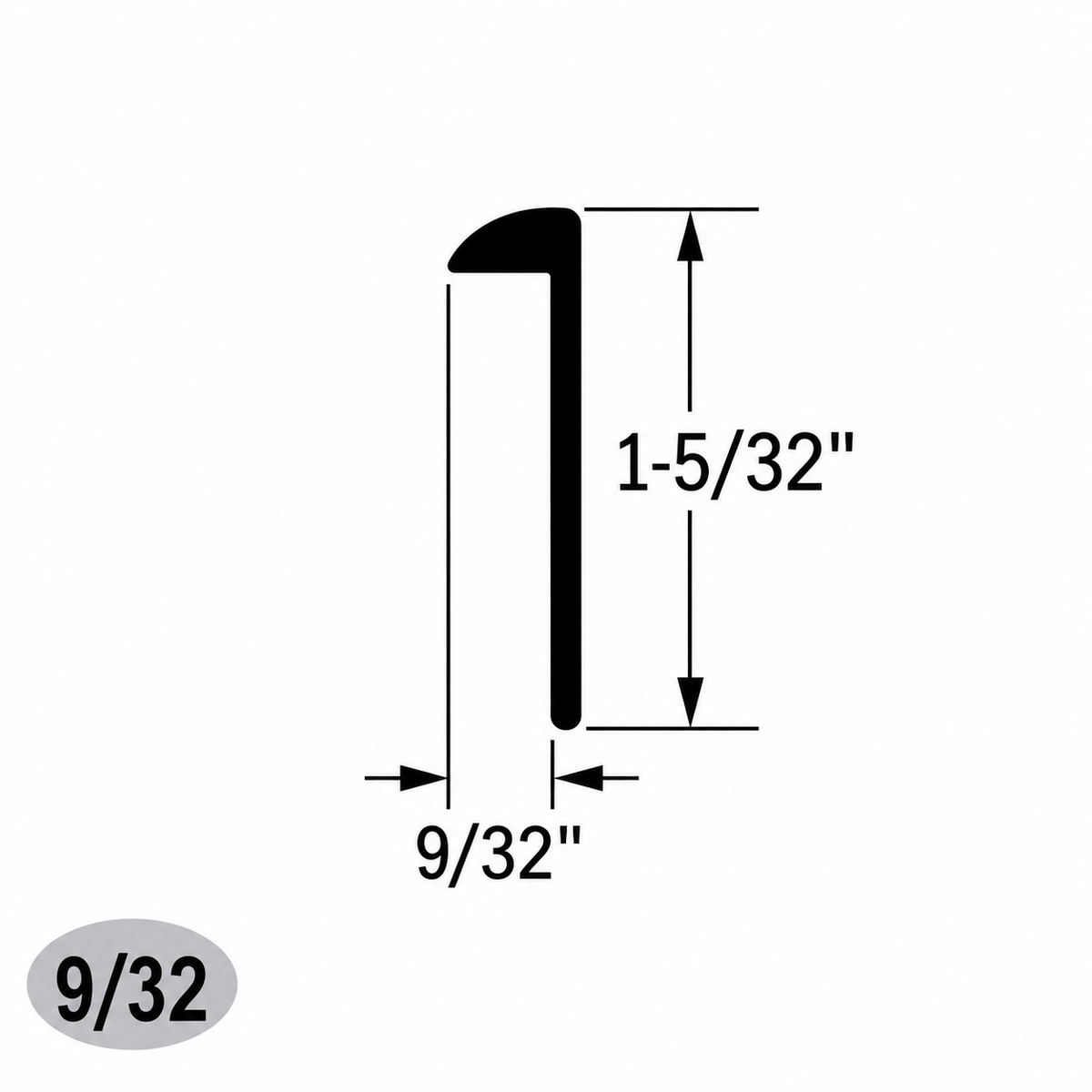 Tarkett / Johnsonite CCC-XX-B Cove Cap 9/32" 600' LF/Box (50 pieces per box) Track Sold Separately