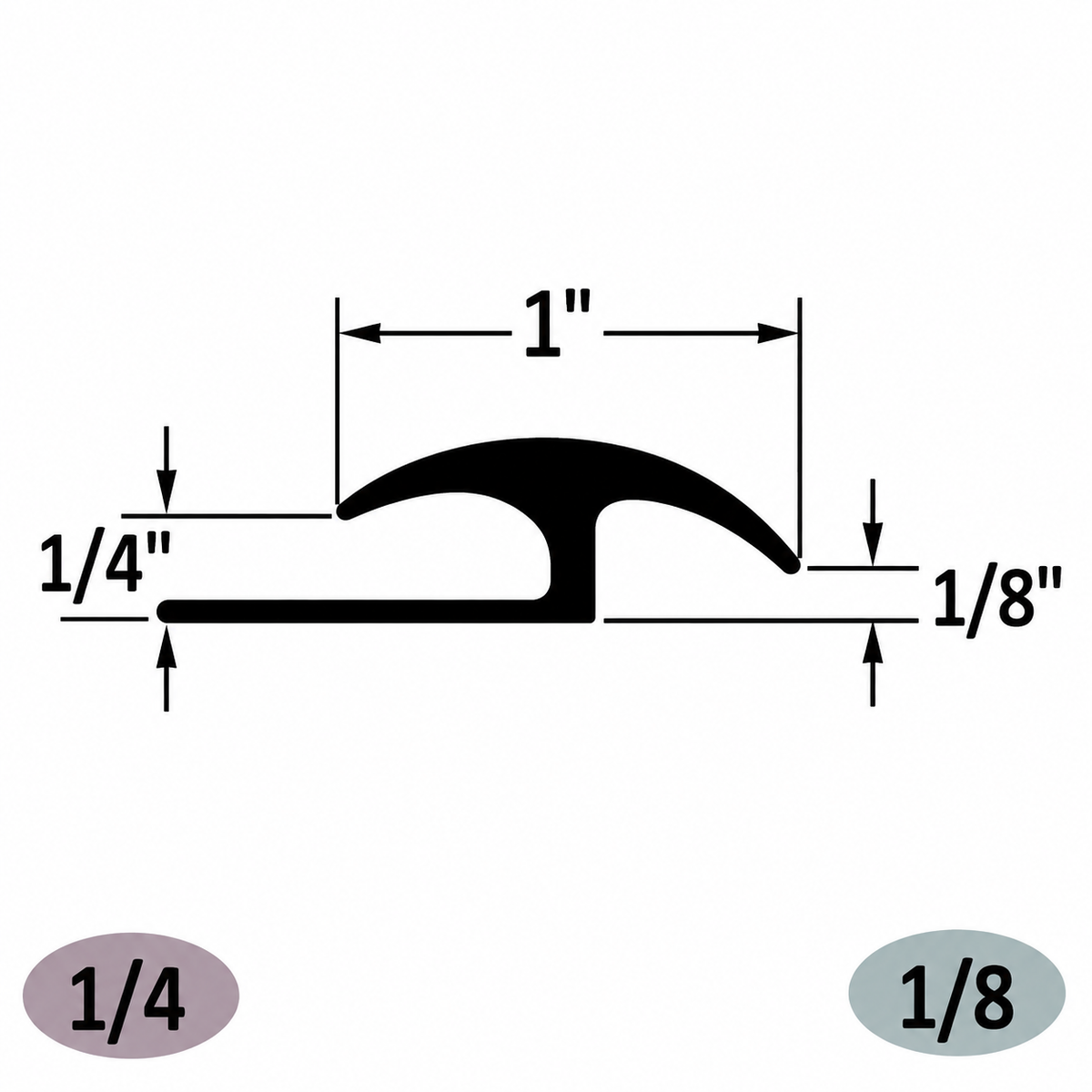 Tarkett / Johnsonite CTA-XX-C Adaptor 1/4" to 1/8" 240' LF/Box (20 pieces per box)