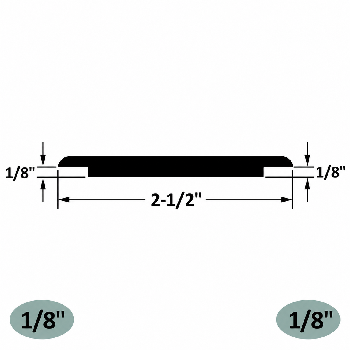 Tarkett / Johnsonite CTA-XX-N Wheeled Traffic Transition 1/8