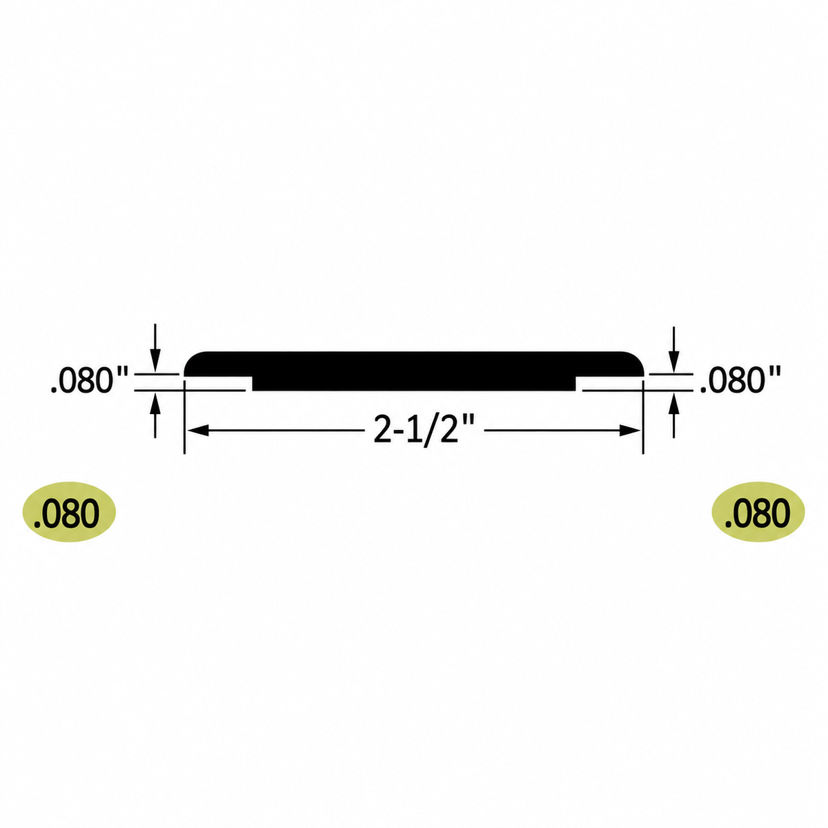 Tarkett / Johnsonite CTA-XX-Y Wheeled Traffic Transition .080" to .080" 120' LF/Box (10 pieces per box)
