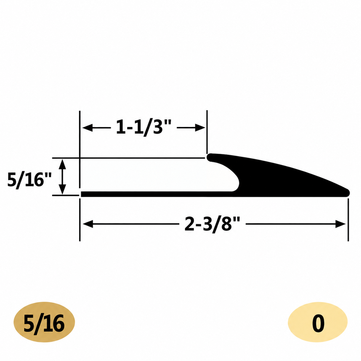 Tarkett / Johnsonite EG-XX-G Edge Guard 5/16" to 1-1/24" 240' LF/Box (20 pieces per box)
