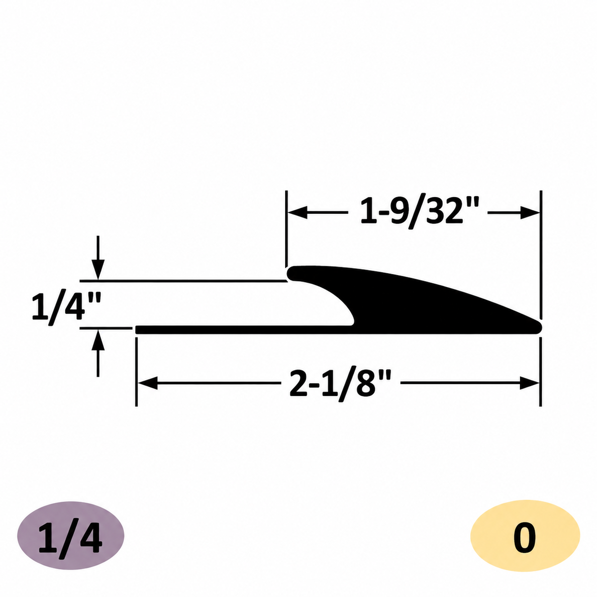 Tarkett / Johnsonite EG-XX-H Edge Guard 1/4" to 1-9/32" 240' LF/Box (20 pieces per box)