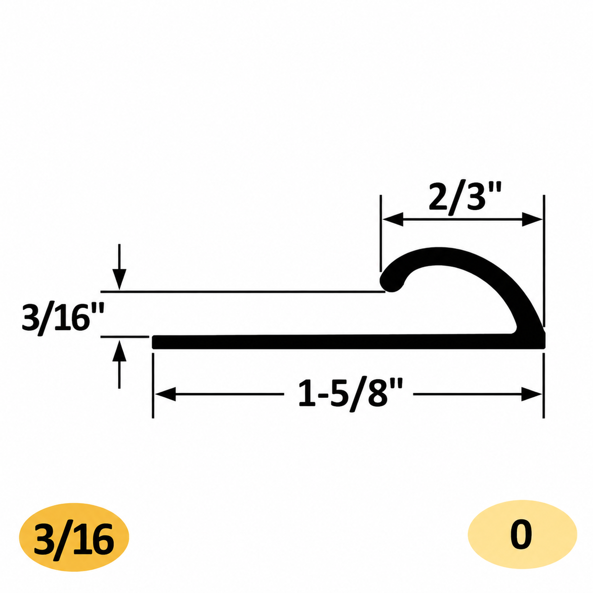 Tarkett / Johnsonite EG-XX-K Edge Guard 3/16" to 5/8" 240' LF/Box (20 pieces per box)