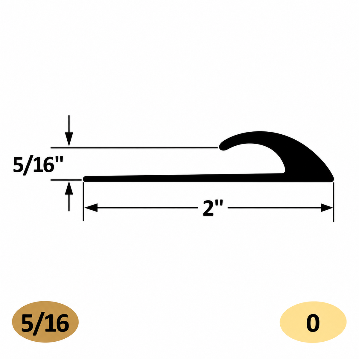 Tarkett / Johnsonite EG-XX-L Edge Guard 5/16" to 7/8" 300' LF/Box (25 pieces per box)