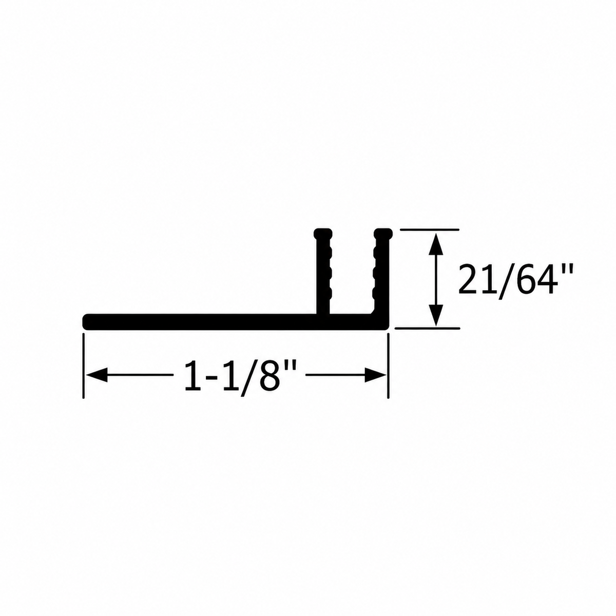 Tarkett / Johnsonite MT-00-A Track Base Pinless for Glue Down 1-1/8" to 21-64" 144' LF/Box (12 pieces per box)