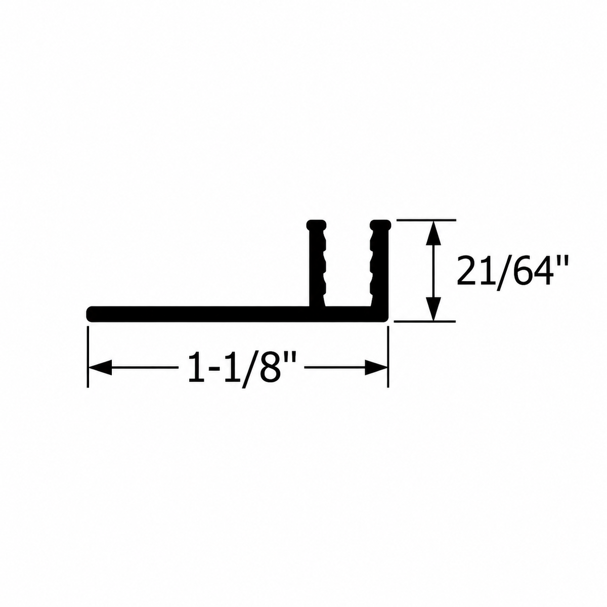 Tarkett / Johnsonite MTC-00-A Track Base Contour Pinless for Glue Down 1-1/8" to 21/64" 144' LF/Box (12 pieces per box)