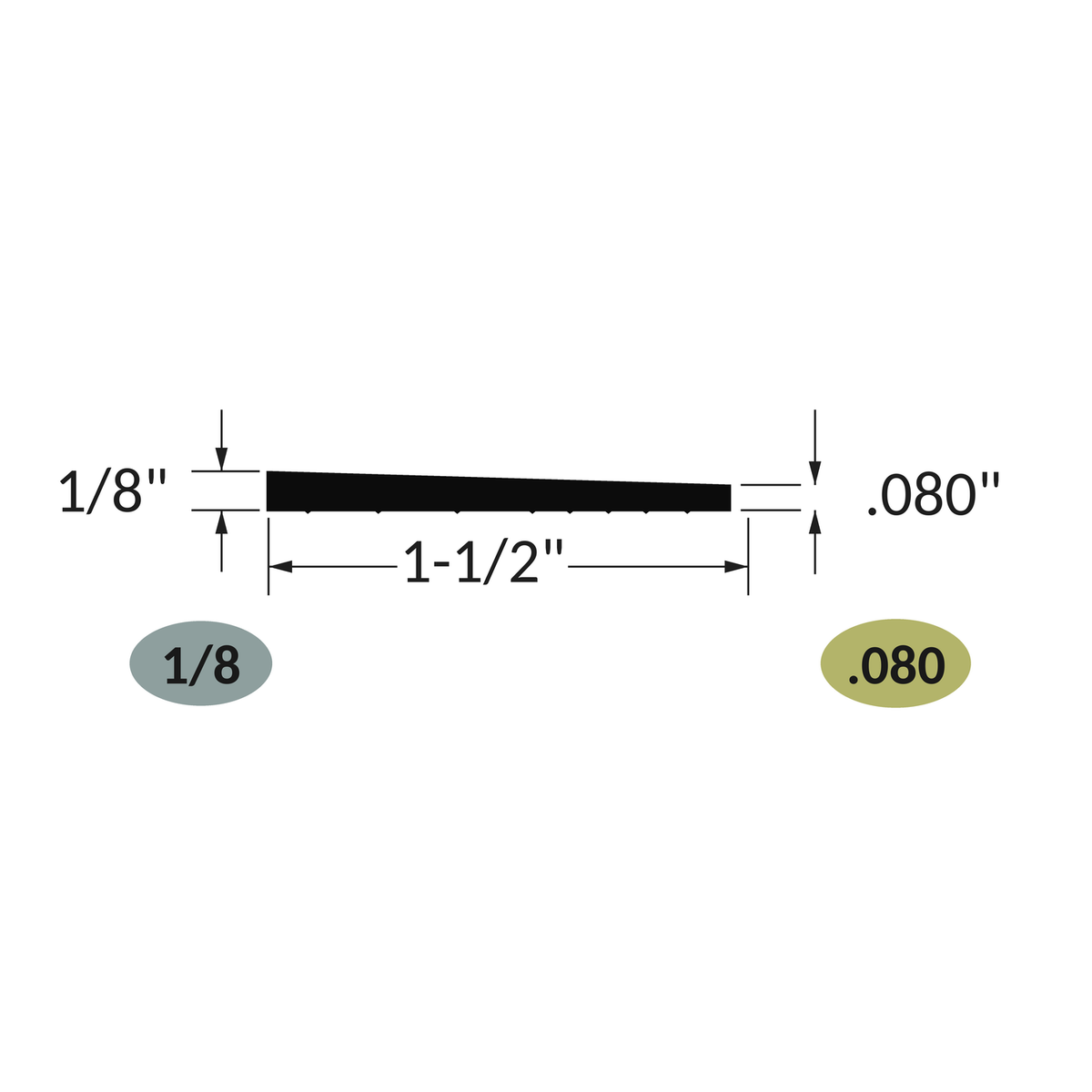 Tarkett / Johnsonite SSR-XX-D Reducer 1/8" to 1-1/2" 25(12' Pieces) (300LF/Box)