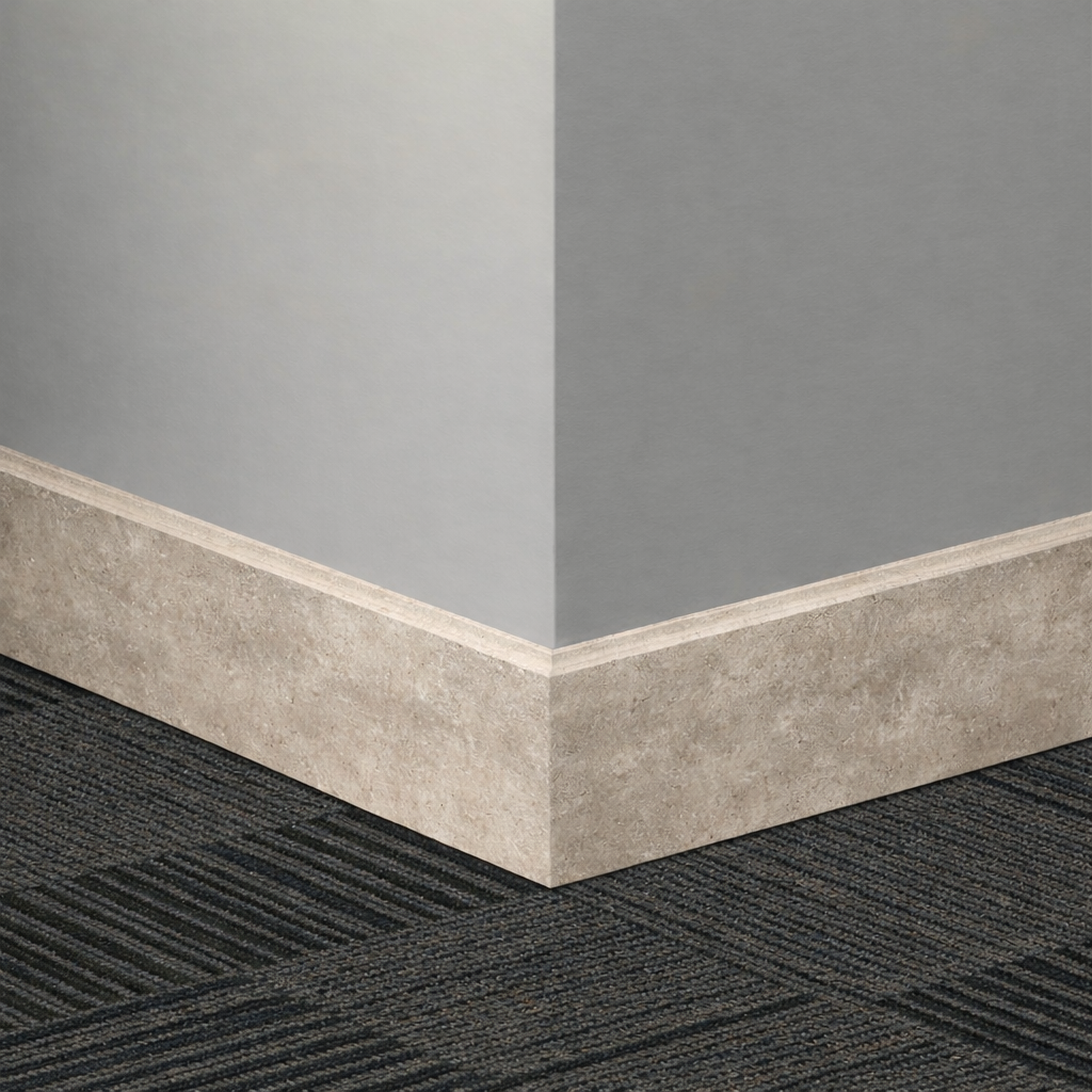 Tarkett / Johnsonite Masquerade Oblique MK6 Concrete Fallow 3" x 8' Pieces by 3/8" Straight (Toeless)
