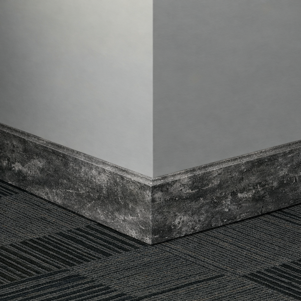 Tarkett / Johnsonite Masquerade Oblique MK3 Metastone Ferro 3" x 8' Pieces by 3/8" Straight (Toeless)