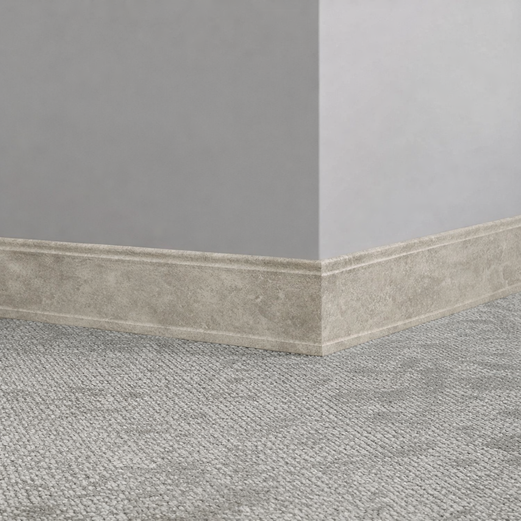 Tarkett / Johnsonite Masquerade Outline MK6 Concrete Fallow 3 1/2" x 8' Pieces by 5/16" Straight (Toeless)