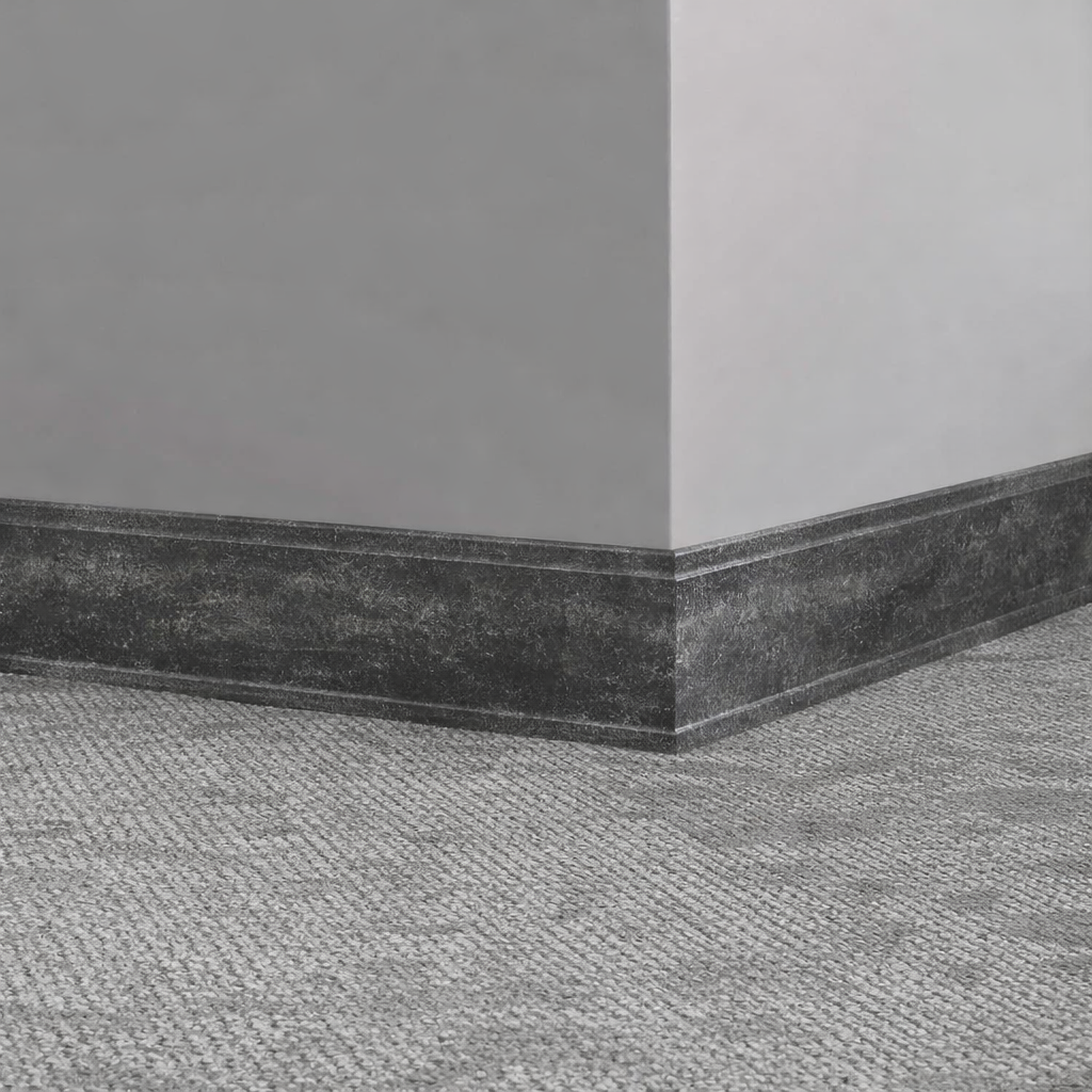 Tarkett / Johnsonite Masquerade Outline MK3 Metastone Ferro 3 1/2" x 8' Pieces by 5/16" Straight (Toeless)