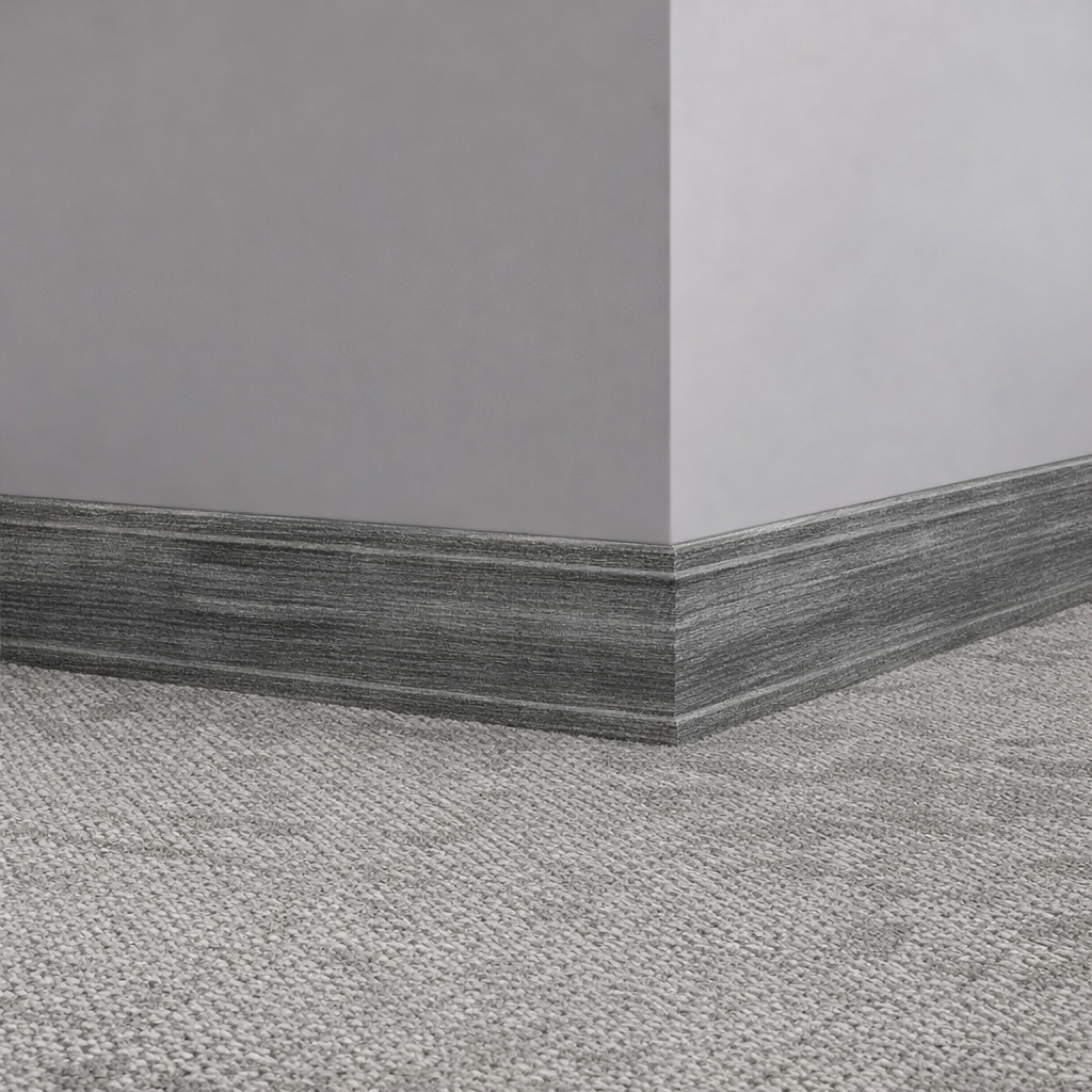 Tarkett / Johnsonite Masquerade Outline MN3 Texmode Charcoal 3 1/2" x 8' Pieces by 5/16" Straight (Toeless)