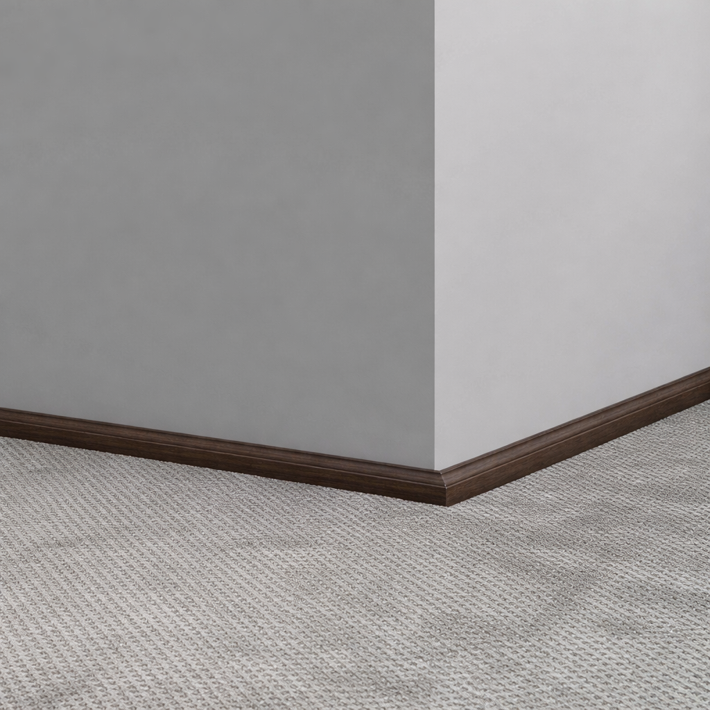 Tarkett / Johnsonite Masquerade Quarter Round A MS4 Darkened Wenge 1/2" x 8' Pieces by 1/2" Straight (Toeless)