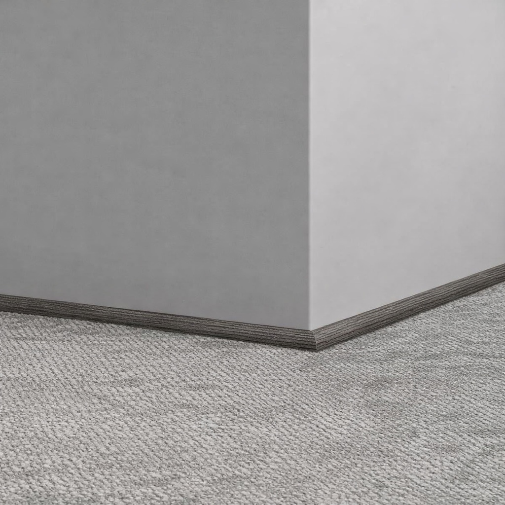 Tarkett / Johnsonite Masquerade Quarter Round A MM2 Texgrain Charcoal 1/2" x 8' Pieces by 1/2" Straight (Toeless)