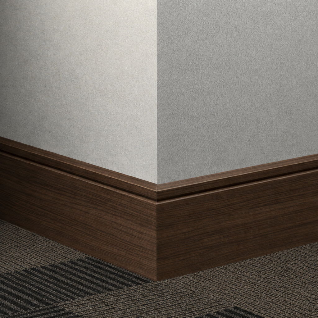 Tarkett / Johnsonite Masquerade Reveal MS4 Darkened Wenge 4 1/4" x 8' Pieces by 1/4" Straight (Toeless)