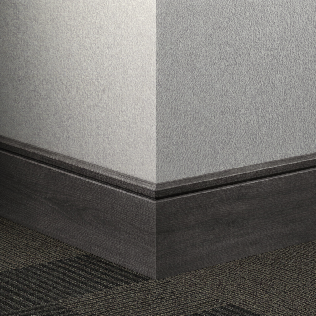 Tarkett / Johnsonite Masquerade Reveal MF4 White Oak Espresso 4 1/4" x 8' Pieces by 1/4" Straight (Toeless)