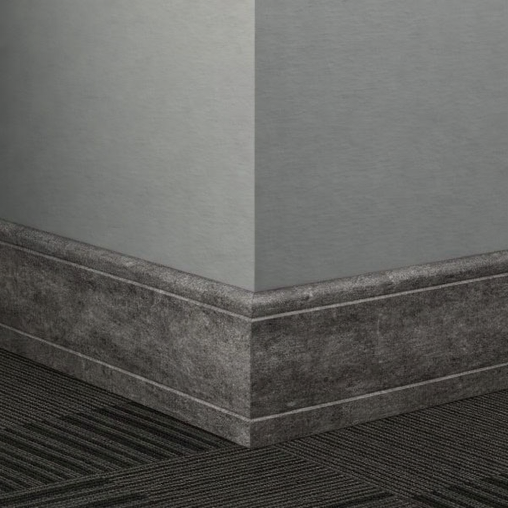 Tarkett / Johnsonite Masquerade Silhouette ML3 Concrete Charcoal 4" x 8' Pieces by 1/2" Straight (Toeless)