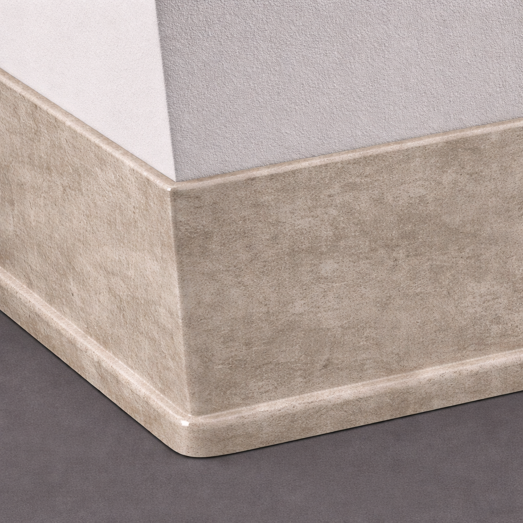 Tarkett / Johnsonite Masquerade Traditional Wall Base MK6 Concrete Fallow 4" x 4' Pieces by 1/8" Cove (with Toe)