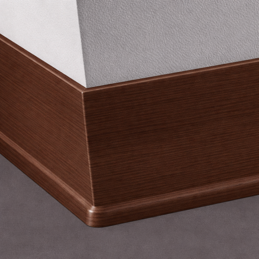 Tarkett / Johnsonite Masquerade Traditional Wall Base MS8 Red Mission 4" x 4' Pieces by 1/8" Cove (with Toe)