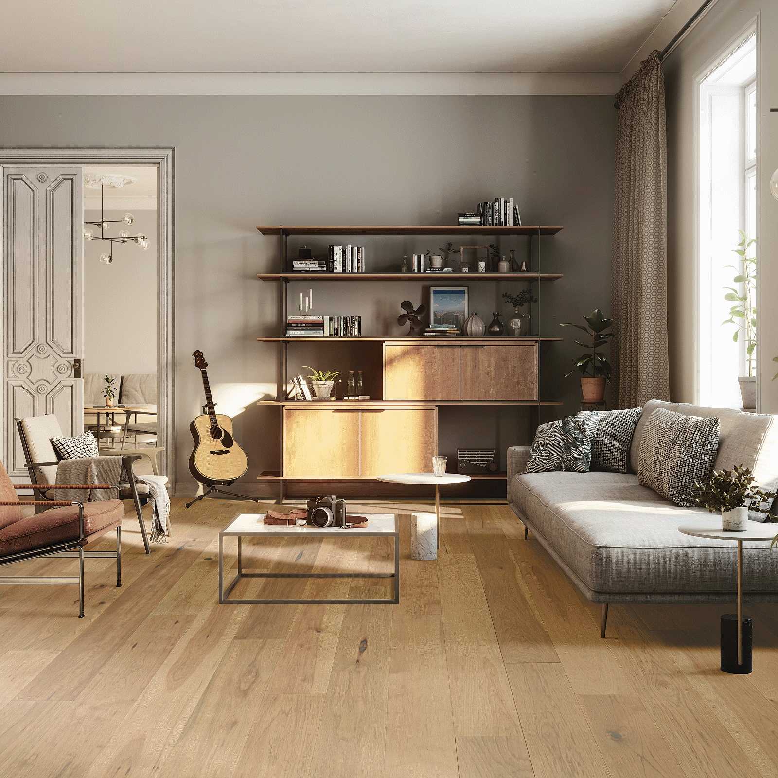Mohawk TecWood Select Cascade Hills WEK09-06 Cinnabark Hickory Engineered Hardwood 7.5" X 75" (27.2 SF/Box)