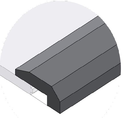 Aurora Hardwood Wood End Cap 84 1/2" pc. Coordinated Color – product image showing size, style, and brand details.
