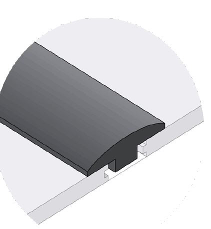 Aurora Hardwood Wood T-Molding 84 1/2" pc. Coordinated Color – product image showing size, style, and brand details.