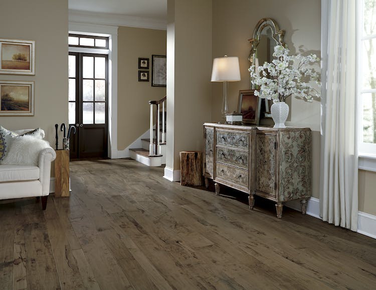 Mannington Hand Crafted Pacaya Mesquite PMQ07CIN1-276055 Cinder 3", 5", 7" Wide With Varying Lengths Up to 84” (35 SF/Box)