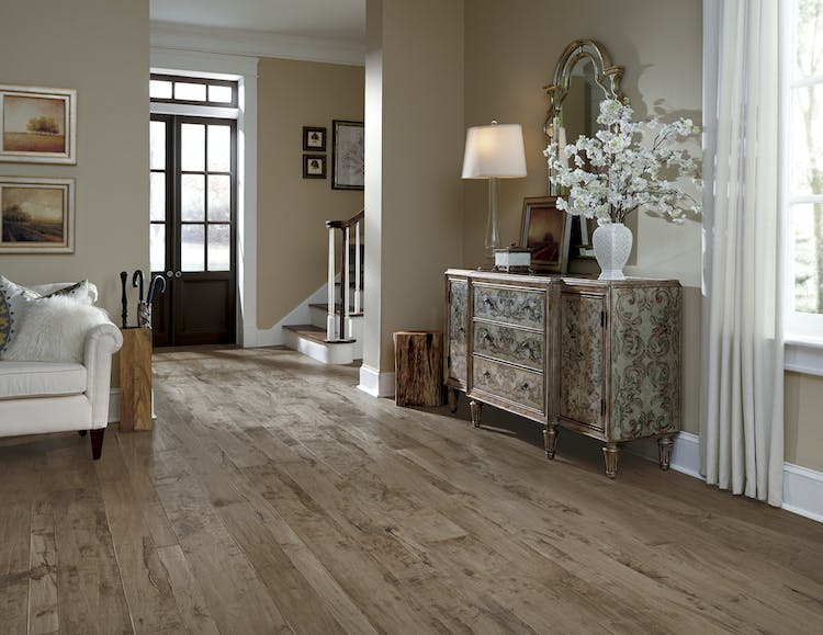 Mannington Hand Crafted Pacaya Mesquite PMQ07SED1-276052 Sediment 3", 5", 7" Wide With Varying Lengths Up to 84” (35 SF/Box)