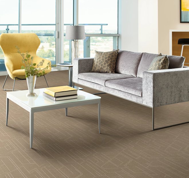 Philadelphia Retro Glam Collection Modernist 54945-00200 Artistic 18" x 36" Carpet Tile (45 SF/Box)