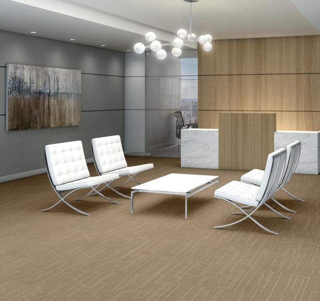 Philadelphia Retro Glam Collection Modernist 54945-00200 Artistic 18" x 36" Carpet Tile (45 SF/Box)