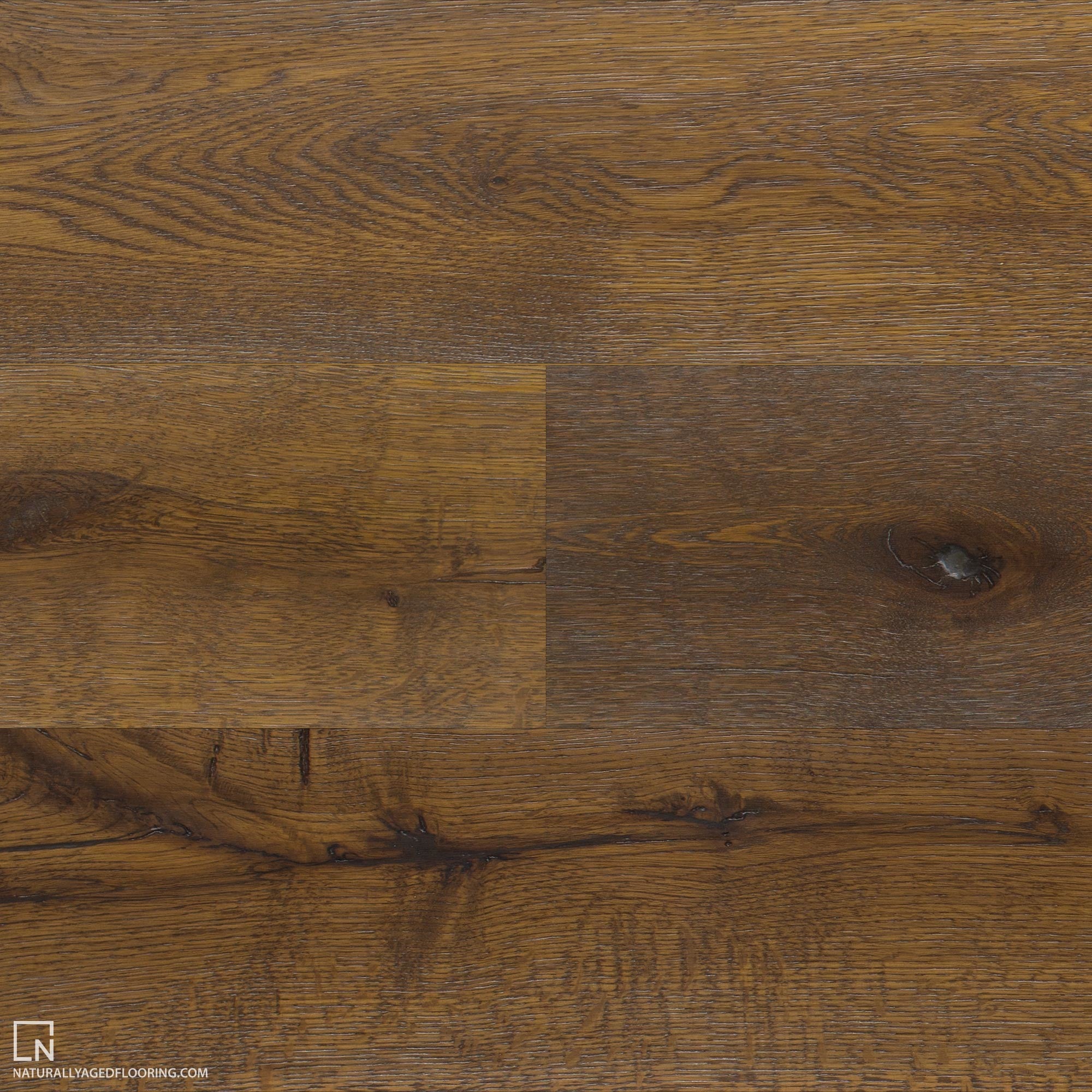 Naturally Aged Flooring Medallion 91198-06 Rushmore 7 1/2" x Varying Length 2' - 6' by 9/16" Engineered Hardwood (22.82 SF/Box)