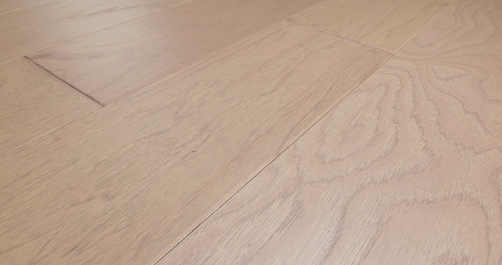 Shaw High Plains 6 3/8 SW712-01085 Sumac Highwood flooring close-up video showing multi-tone oak grain texture and natural wood character detail