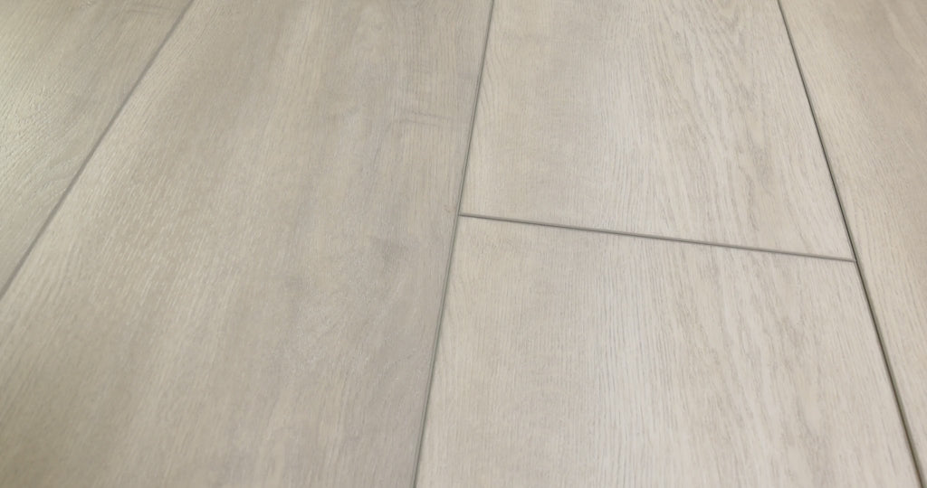 Close-up of installed COREtec Opulence Oak WPC Vinyl Plank Flooring VV457-02905 LVP Originals Premium 9" x 72" showing detailed wood grain and wide-plank seams.