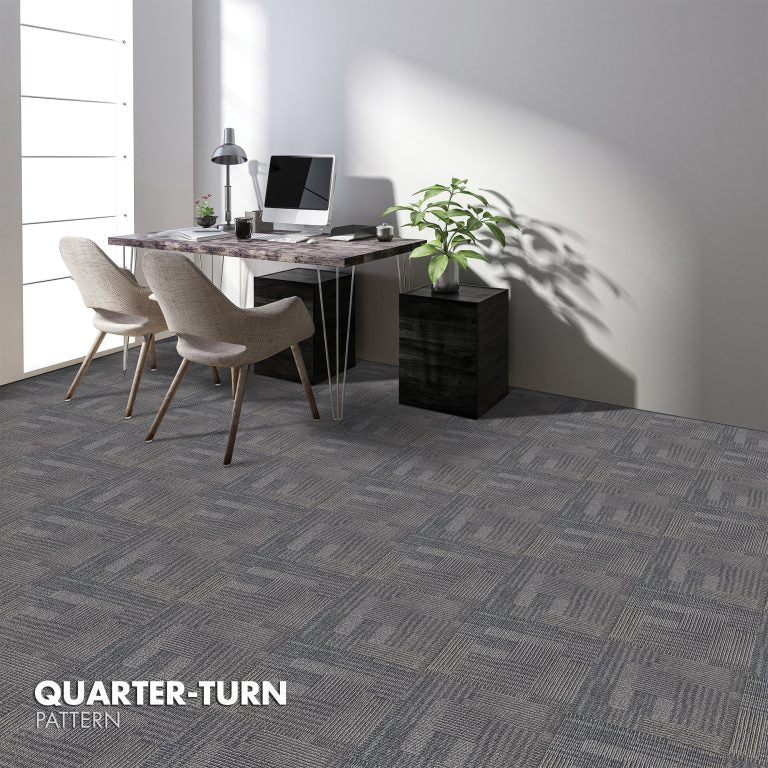 Kraus Carpet Tile Rhone Collection 704301 Steel 19.7" x 19.7" (53.82 SF/Box)