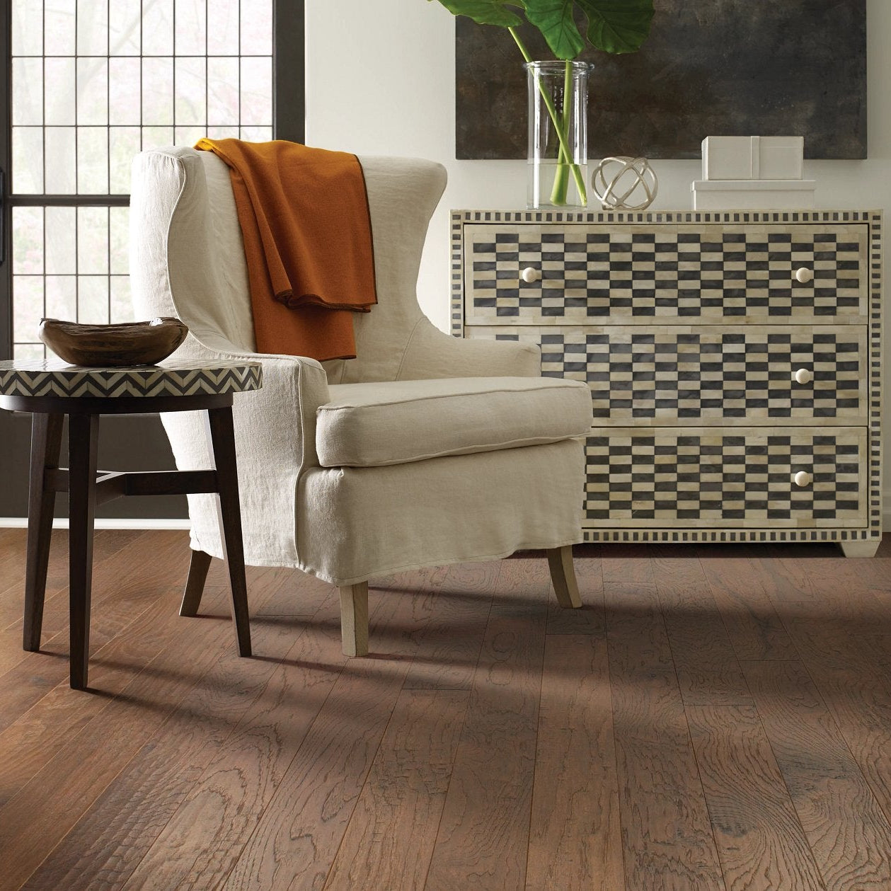 Shaw Sequoia Hickory 5 SW539-07002 Canyon 5" x Random Lengths up to 58.5" Engineered Scraped Hickory Hardwood Flooring (23.66 SF/Box)