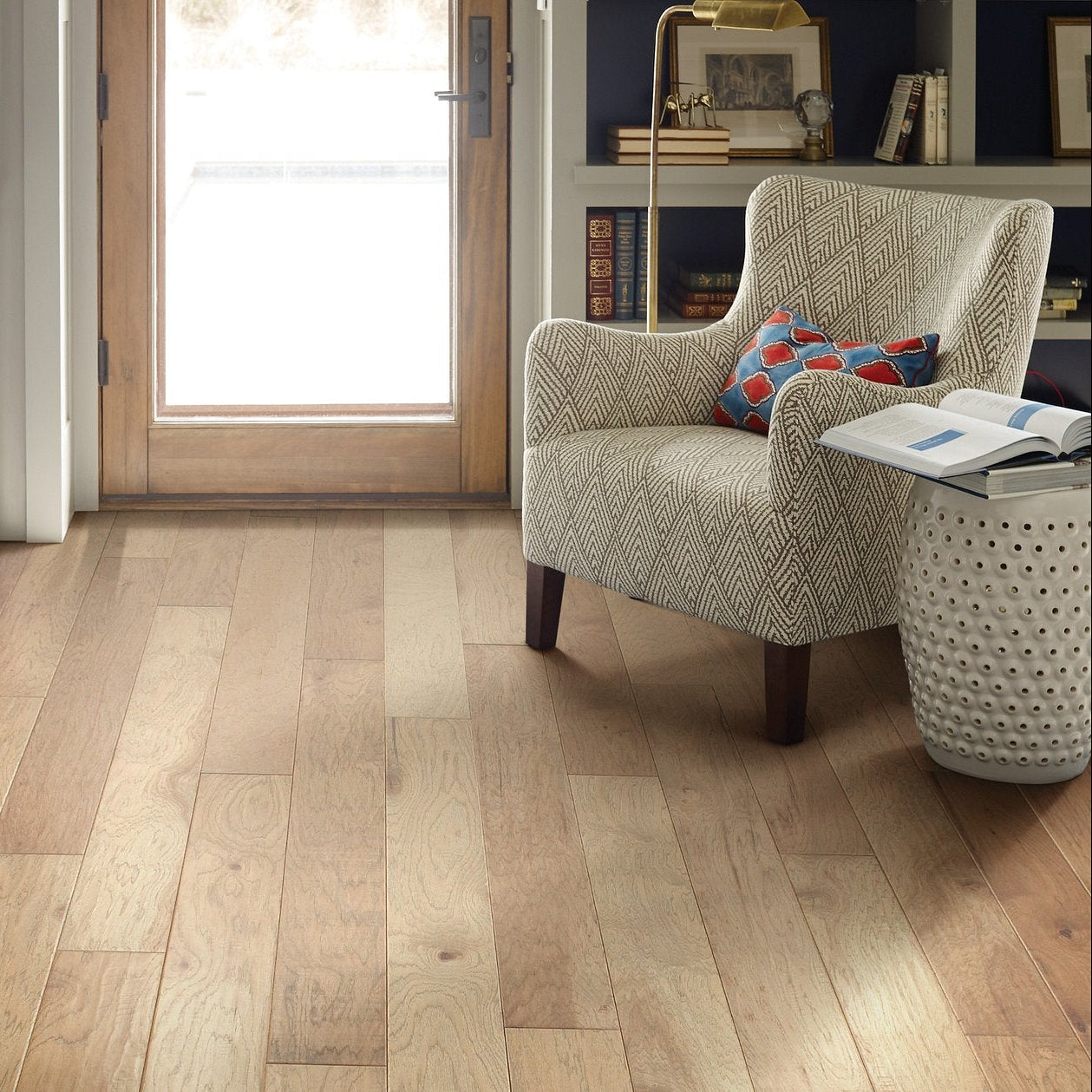Shaw Riverstone SW593-01008 Sunkissed 6.38" x Random Lengths up to 58.5" Engineered Scraped Hickory Hardwood Flooring (30.48 SF/Box)