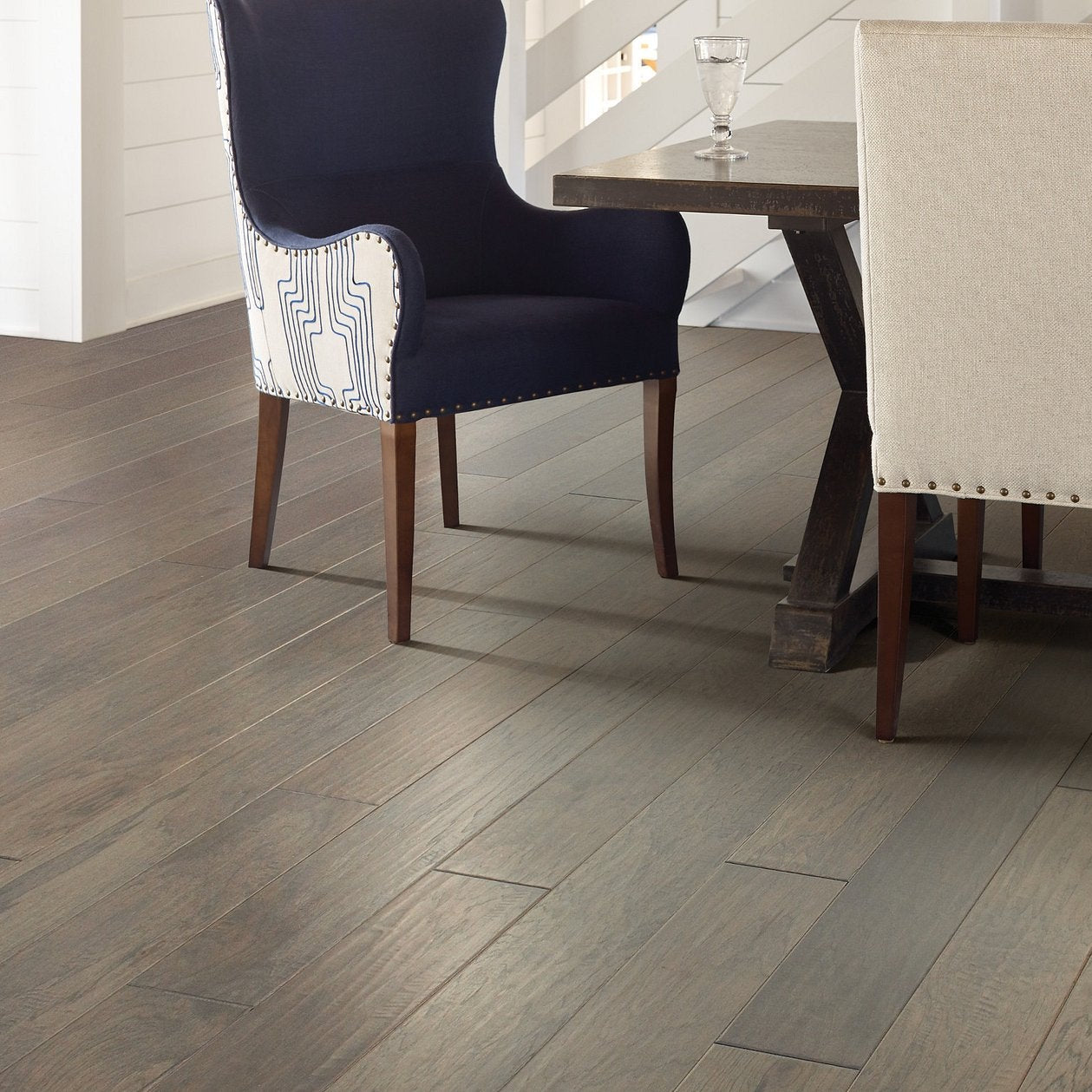 Shaw Riverstone SW593-05021 Sterling 6.38" x Random Lengths up to 58.5" Engineered Scraped Hickory Hardwood Flooring (30.48 SF/Box)