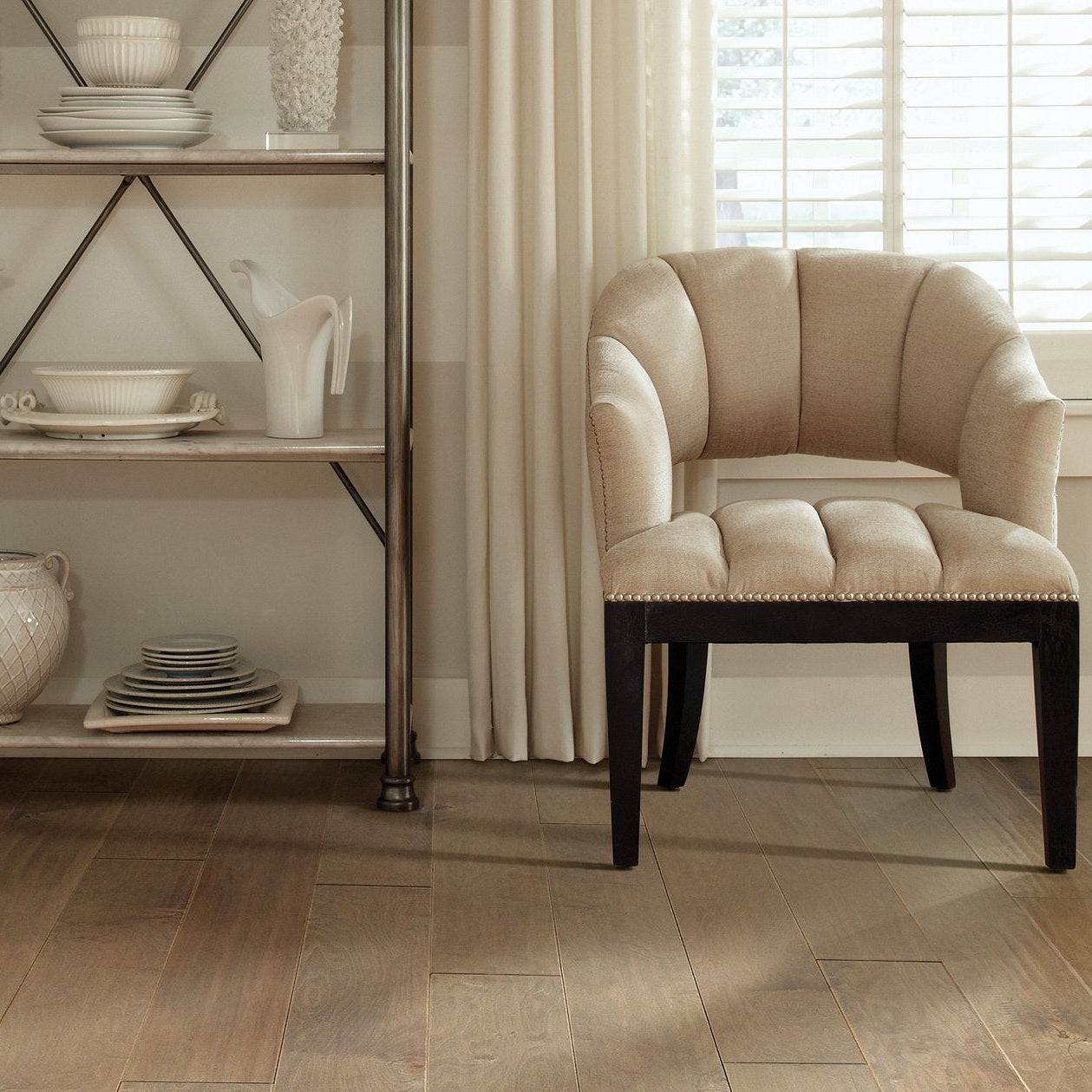 Shaw Pacific Grove SW594-02005 Buckskin 6.38" x Random Lengths up to 58.5" Scraped Maple Hardwood Flooring (30.48 SF/Box)