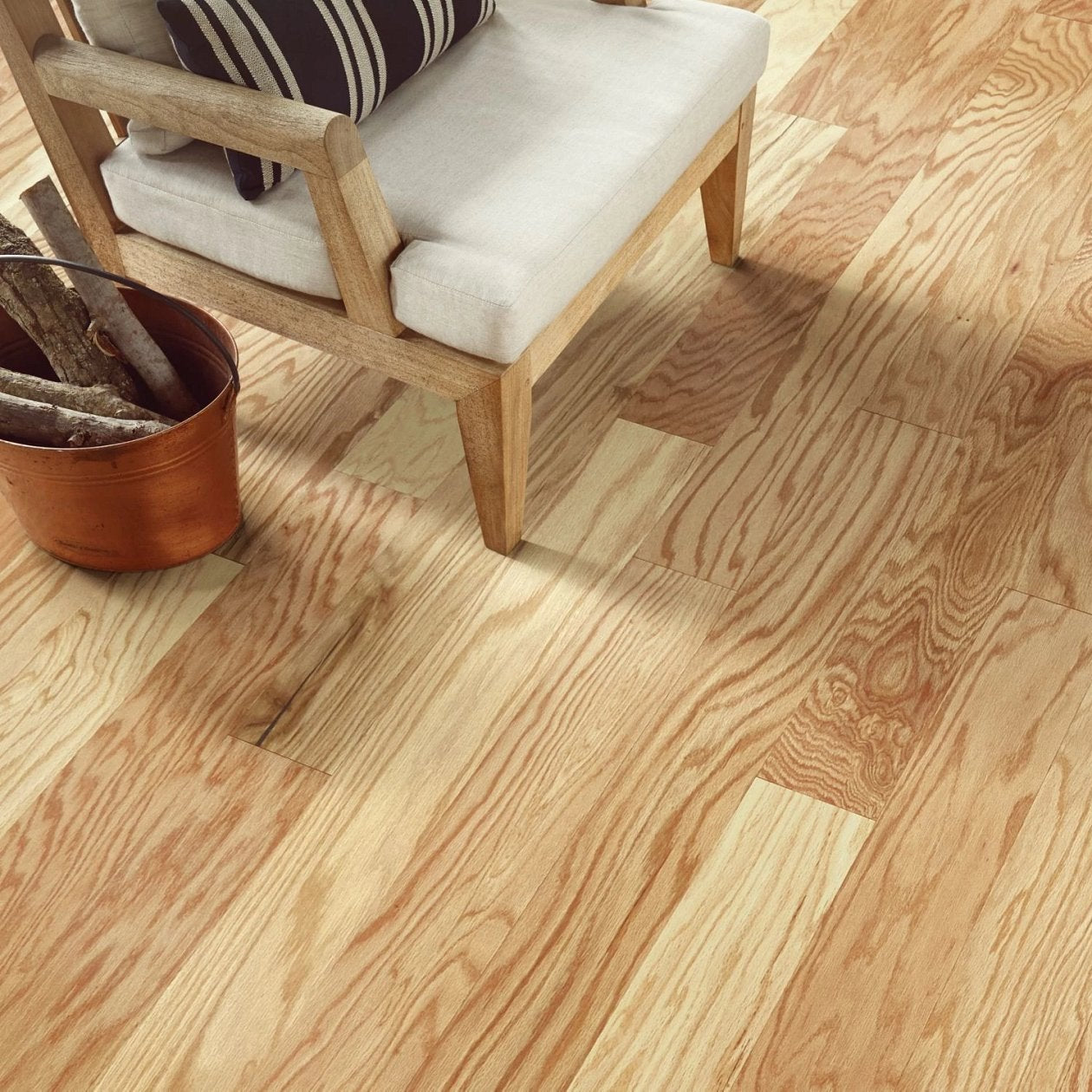 Shaw Timeless Oak 5" SW695-00143 Natural 4.94" x Random Lengths up to 58.56" Engineered Smooth Oak Hardwood Flooring (19.72 SF/Box)